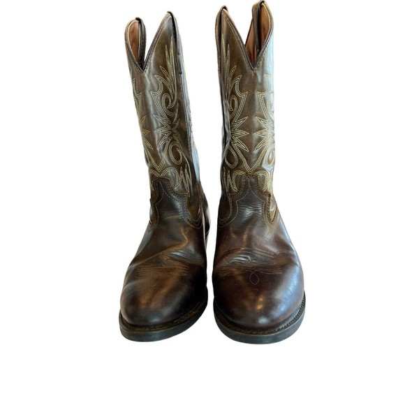Laredo Paris Round Toe Cowboy  Mens Brown Western Boots  Size 10 1/2 EW … - Picture 5 of 9